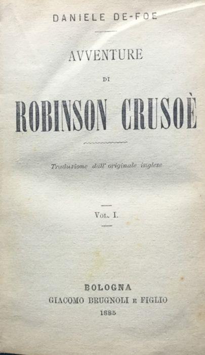 Avventure di Robinson Crusue - Daniel Defoe - copertina