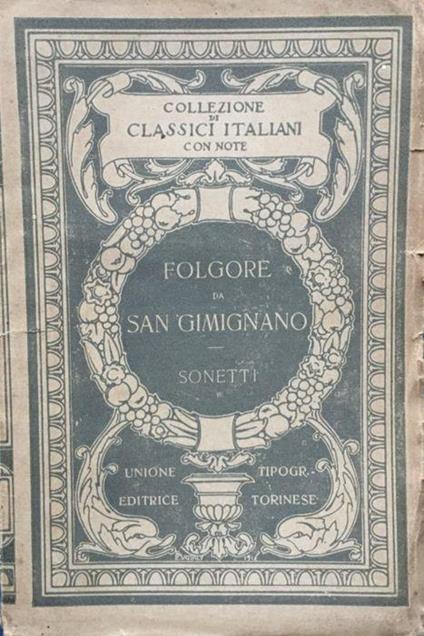 I sonetti - Folgore da San Gimignano - copertina