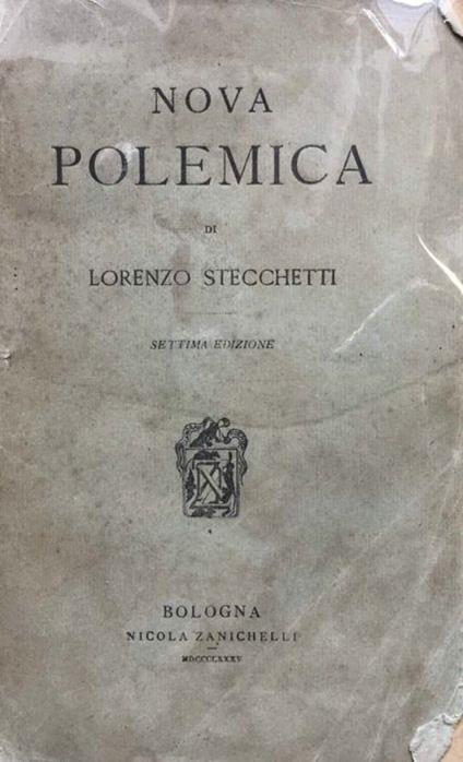 Nova polemica - Lorenzo Stecchetti - copertina