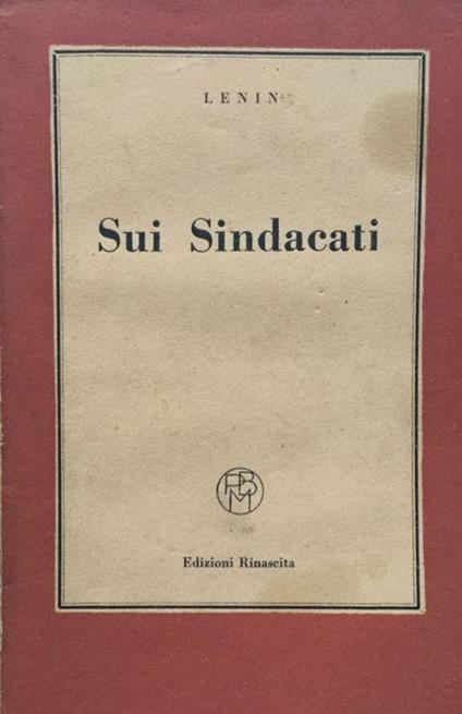 Sui sindacati - Lenin - copertina