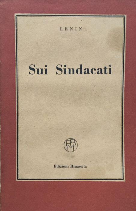 Sui sindacati - Lenin - copertina