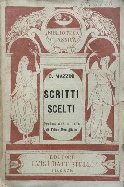 Scritti scelti - Giuseppe Mazzini - copertina