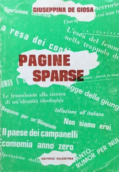Pagine sparse - Giuseppe De Gioia - copertina