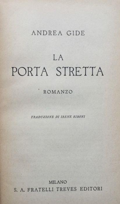 La porta stretta - André Gide - copertina