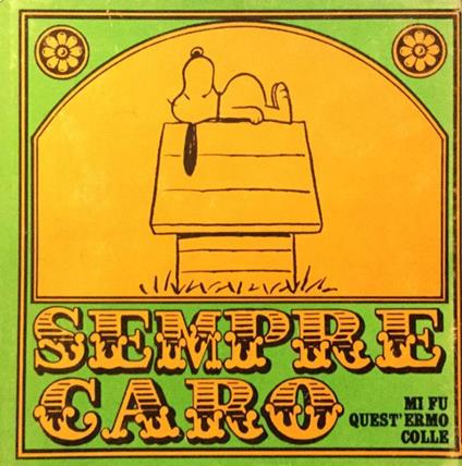 Sempre caro mi fu quest'ermo colle - Charles M. Schulz - copertina