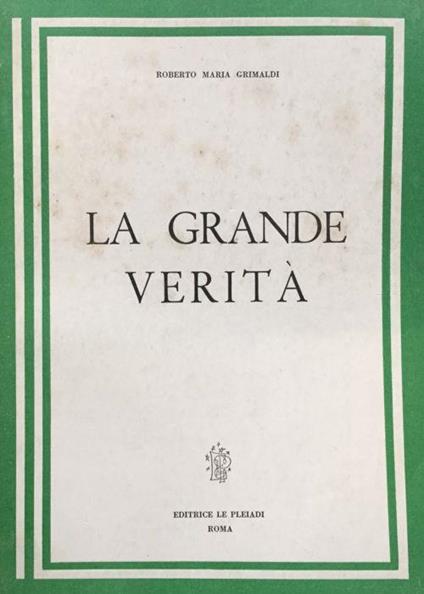La grande Verità - Mario Grimaldi - copertina