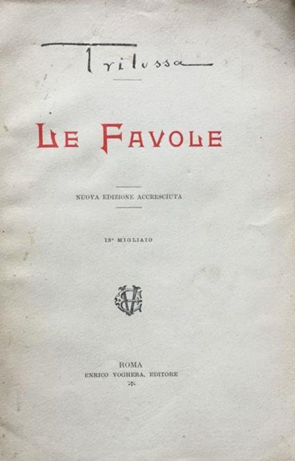 Le Favole - Trilussa - copertina