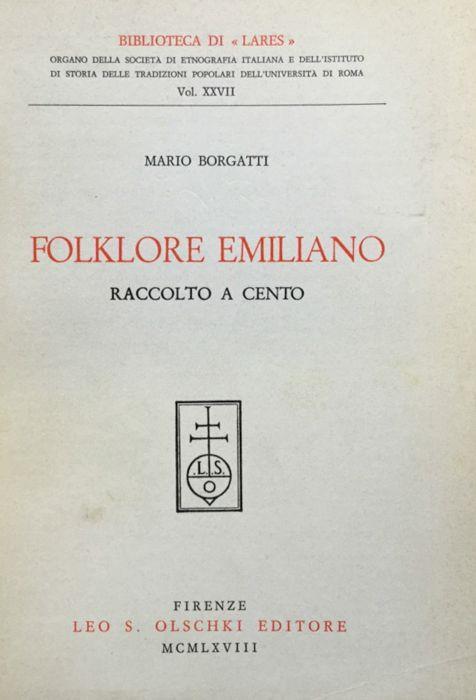 Folklore emiliano raccolto a Cento - Mario Borgatti - copertina