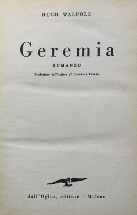 Geremia - Hugh Walpole - copertina