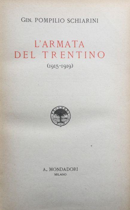 L' armata del Trentino (1915-1919) - Pompilio Schiarini - copertina