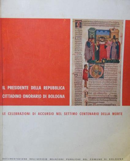 Le celebrazioni di Accursio nel settimo centenario della morte - copertina