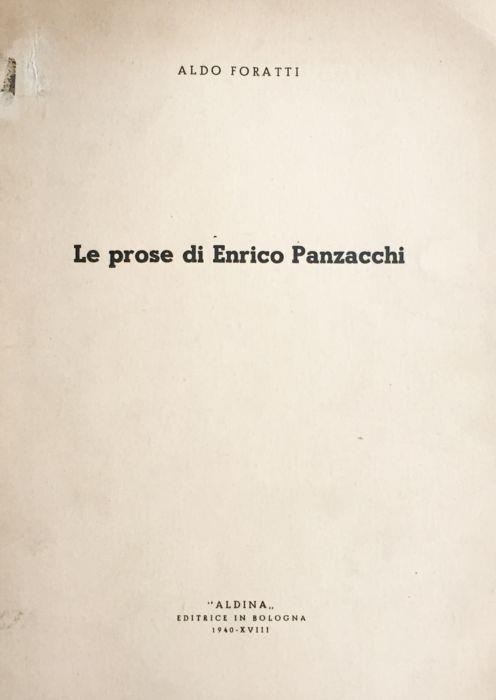 Le prose di Enrico Panzacchi - Aldo Foratti - copertina