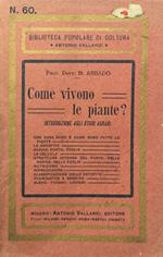 Come vivono le piante? Introduzione agli studi agrari