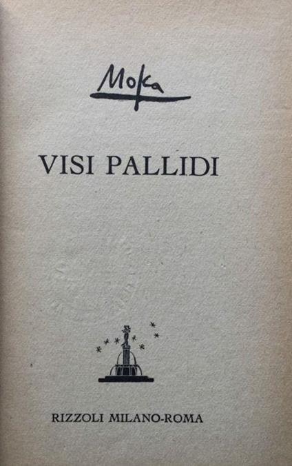 Visi pallidi - Giovanni Mosca - copertina