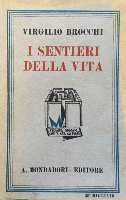 I sentieri della vita - Virgilio Brocchi - copertina