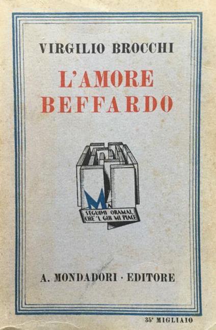 L' amore beffardo - Virgilio Brocchi - copertina