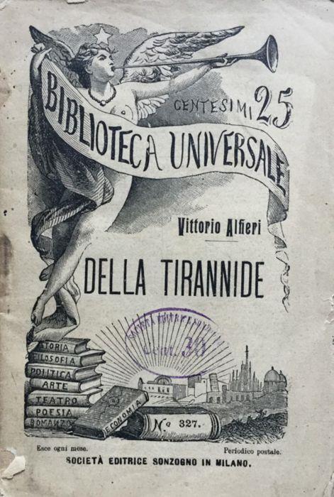 Della tirannide - Vittorio Alfieri - copertina