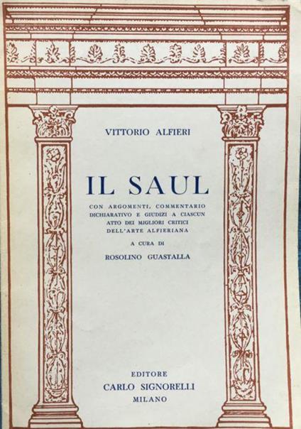 Il Saul - Vittorio Alfieri - copertina