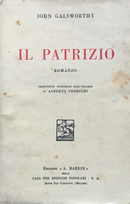 Il patrizio - John Galsworthy - copertina