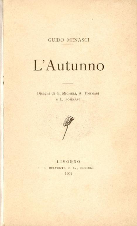L' autunno - Guido Menasci - copertina