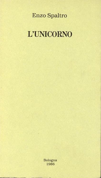 L' Unicorno - Enzo Spaltro - copertina