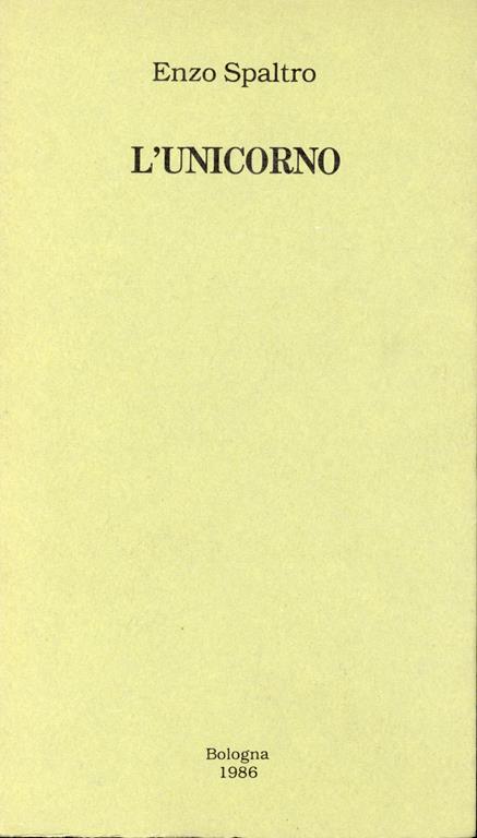 L' Unicorno - Enzo Spaltro - copertina