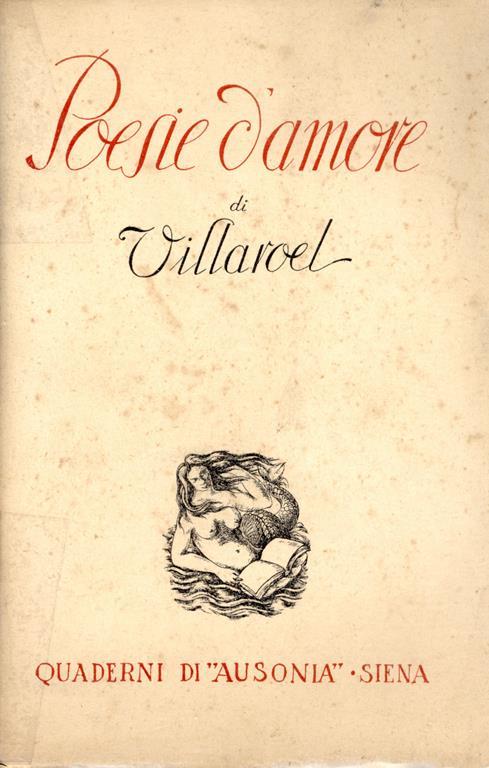 Poesie d'amore - Giuseppe Villaroel - copertina