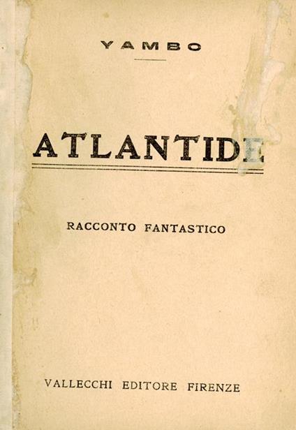 Atlantide : racconto fantastico - Yambo - copertina