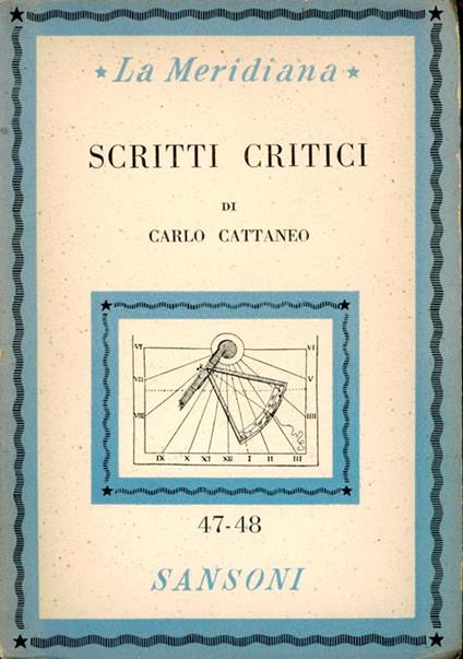 Scritti critici - Carlo Cattaneo - copertina