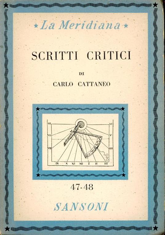 Scritti critici - Carlo Cattaneo - copertina