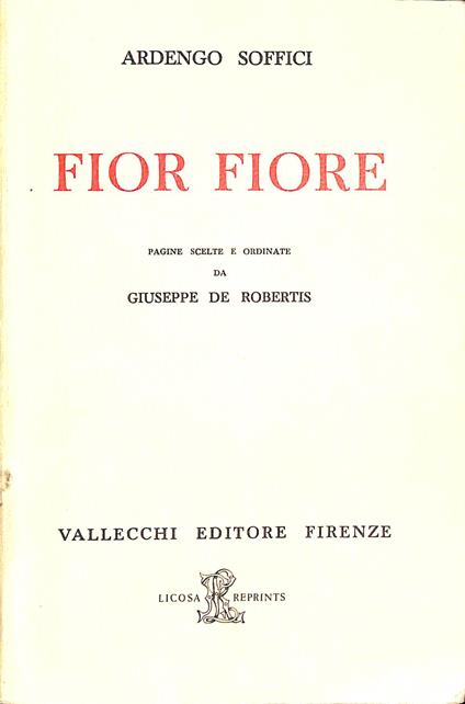 Fior fiore - Ardengo Soffici - copertina