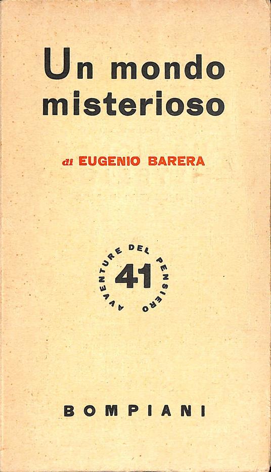 Un mondo misterioso - Eugenio Barera - copertina