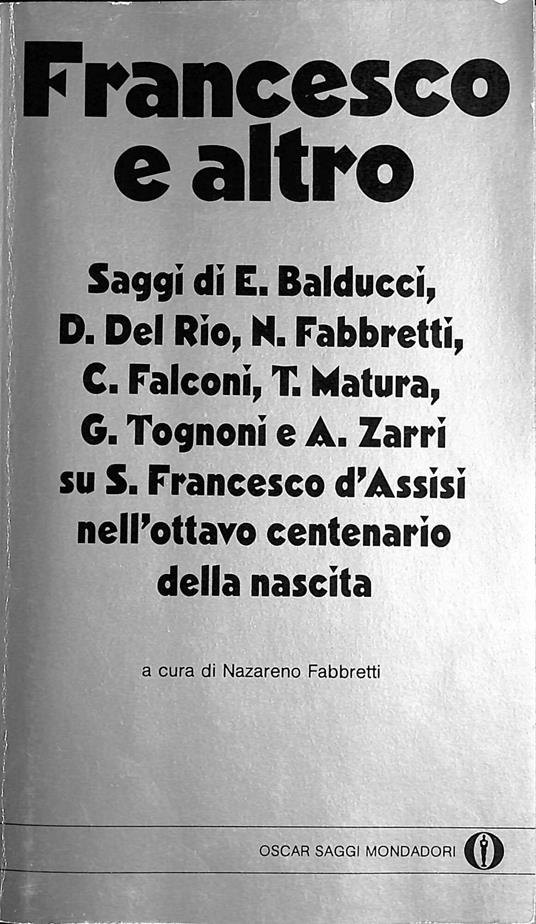 Francesco e altro - Ernesto Balducci - copertina