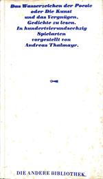 Das Wasserzeichen der Poesie