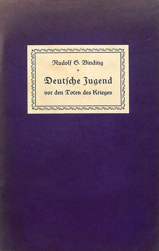 Deutsche Jugend vor den Toten des Krieges - copertina