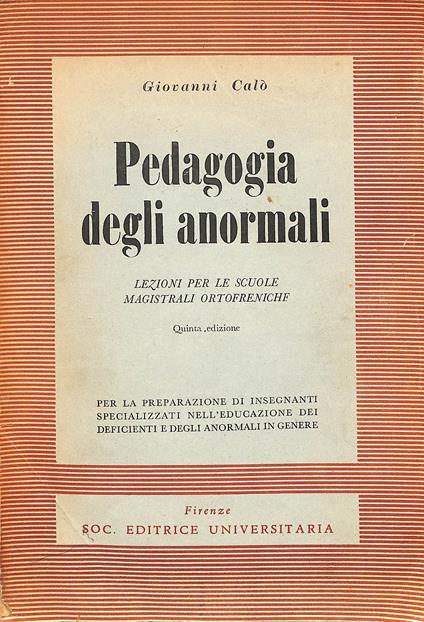 Pedagogia degli anormali - copertina