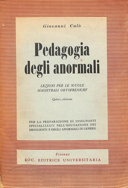 Pedagogia degli anormali - copertina