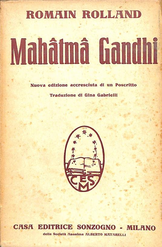 Mahatma Gandhi - Romain Rolland - copertina