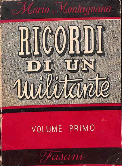 Ricordi di un militante - Mario Montagnana - copertina