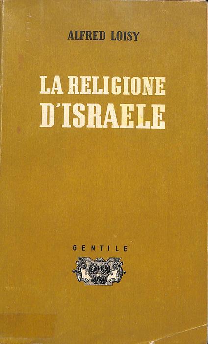 La religione d'Israele - copertina