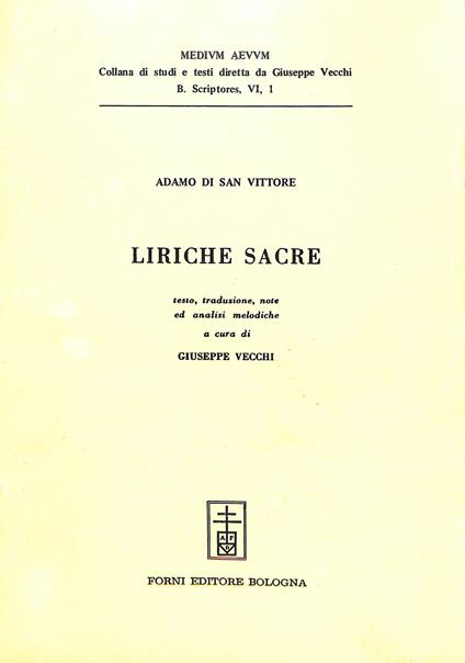 Liriche sacre - copertina