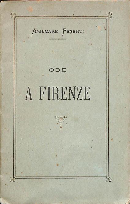 Ode A Firenze - copertina