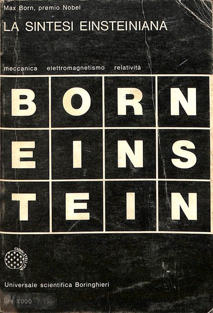 La sintesi einsteiniana - Max Born - copertina