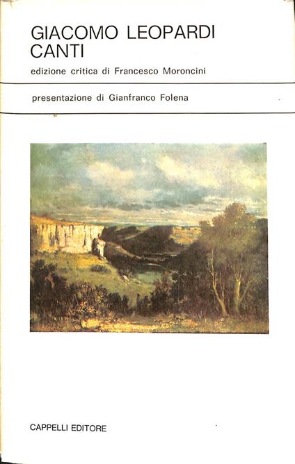 Canti - Giacomo Leopardi - copertina