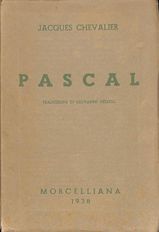 Pascal - Jacques Chevalier - copertina