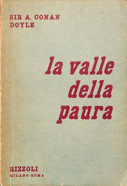 La valle della paura - Arthur Conan Doyle - copertina