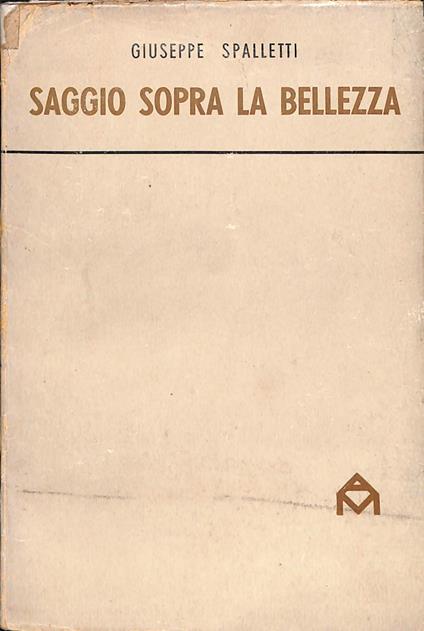 Saggio sopra la bellezza - Giuseppe Spalletti - copertina