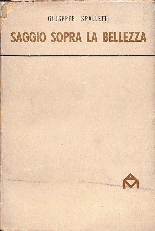 Saggio sopra la bellezza - Giuseppe Spalletti - copertina