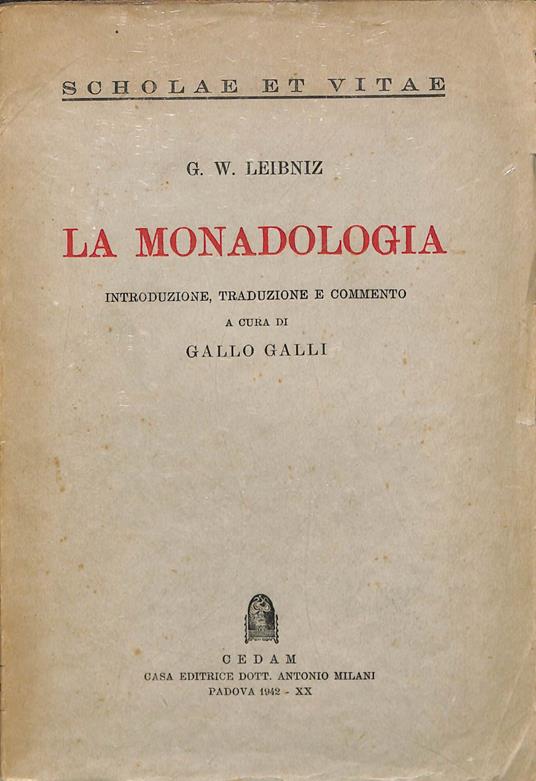 La monadologia - copertina