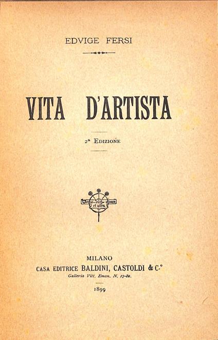 Vita d'artista - copertina